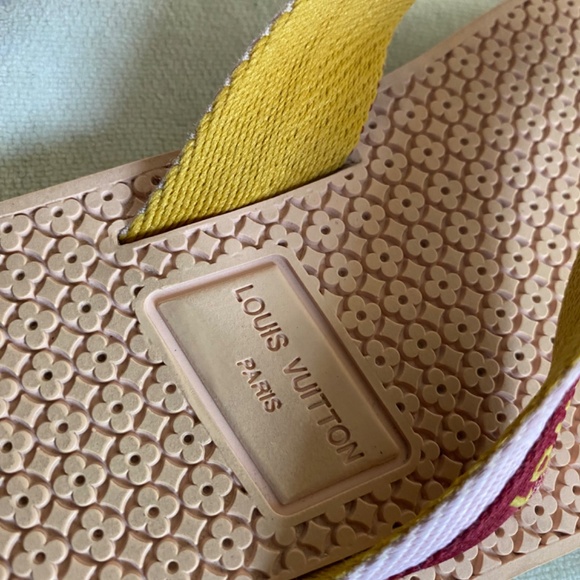 Louis Vuitton Bahia thong rubber sandals flip flops slippers beach spa slides 37 - Picture 5 of 8